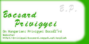 bocsard privigyei business card